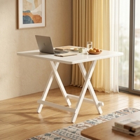 Table à manger moderne extensible et pliable en bois avec pieds en métal durables - Design carré portable pour petits appartements