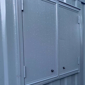 Porte battante en acier, prix bon marché, Double feuille battante en acier métallique, conteneur d'expédition, volet <span class=keywords><strong>de</strong></span> fenêtre - Product Image 1