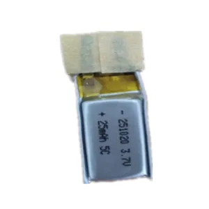 Led 3.7V 25Mah Lithium Ion/Lipo Tiny En Mini Batterij 251020