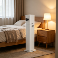 Humidificateur d'air intelligent de type sol, grand réservoir d'eau de 8,5 L, écran numérique, régulation de la brume à 6 vitesses, lampe UV de stérilisation, hydratant