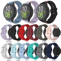 Bracelet en gel de silicone compatible avec Galaxy Watch 4/5/6/7, modèle universel 20 mm/22 mm, design cousu à motif ondulé à tête plate, coloré