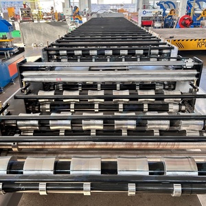 เครื่องจักรผลิตแผ่นเหล็กลูกฟูกสีขนาดใหญ่แบบสองชั้นสำหรับคลังสินค้า เครื่องขึ้นรูปม้วนแบบสองชั้นอัตโนมัติเต็มรูปแบบ - Product Image 4