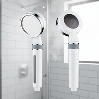Ensemble de pommeau de douche à main moderne en plastique ABS, haute pression, économie d'eau, finition chromée, installation facile, jet pluie, garantie 5 ans