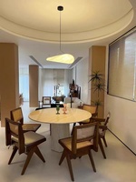 Lampes suspendues modernes nordiques en tissu à LED pour la décoration intérieure Lumière de luxe d'hôtel Maison Chambre à coucher Salon Lampes suspendues en soie