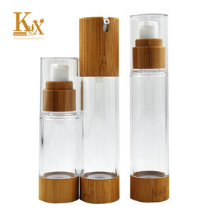 Embalagem Cosmética Biodegradável de Bambu 15ml 30ml 50ml Frasco de Bomba de Loção Sem Ar - Product Image 3