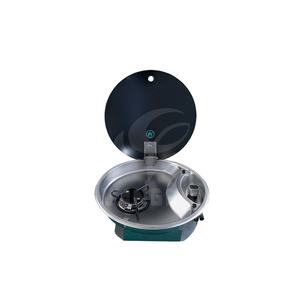 GUANGRUN Petit <span class=keywords><strong>Plaque</strong></span> <span class=keywords><strong>de</strong></span> <span class=keywords><strong>Cuisson</strong></span> à Gaz à Brûleur Unique 340mm Couvercle en Verre Trempé 1.8kW Allumage Électrique à Impulsions Pièces - Product Image 1