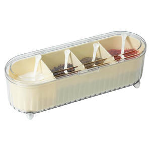 Eco Friendly Plastic Spices Boxes Rectangular Adjustable Detachable Transparent Spice Organizer - Product Image 1