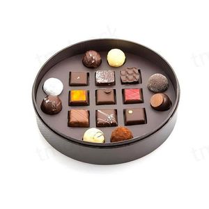 Vòng Hộp sô cô la hộp cho <span class=keywords><strong>2x2</strong></span> Sôcôla nhỏ kim loại sang trọng carton bao bì nhựa Đóng gói 4 phần cửa sổ EID Trắng - Product Image 4