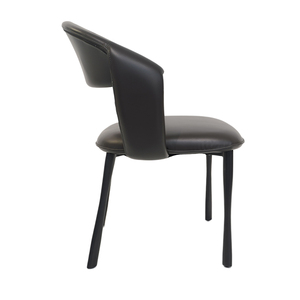 <span class=keywords><strong>Chaise</strong></span> de salle à manger design nordique minimaliste moderne du milieu du siècle, en cuir, à dossier haut, pour <span class=keywords><strong>cuisine</strong></span> et salle à manger - Product Image 2