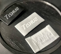 Étiquettes en tissu polyester personnalisées Impression de logo thermocollant Machine Fin Tissu satiné Vêtements Tissé Logo Design Vêtement direct