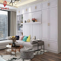 Lit Escamotable Canapé Double Taille Queen King, Mobilier de Bureau Pliant en Gros avec Armoire