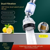 Prolongateur de pommeau de douche anti-éclaboussures avec filtre à cartouche en coton PP pour eau du robinet de dortoir, filtration à 3 étapes pour l'élimination du chlore
