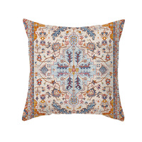 Ensemble de coussins rétro style bohème en velours imprimé peau de pêche, décoration d'intérieur transfrontalière