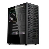 Boîtier PC Gaming ATX Mid-Tower à Flux d'Air Élevé avec Gestion Magnétique des Câbles, Panneau Latéral en Maille Sans Outil pour DIY