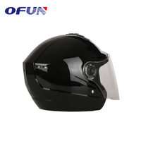 Kathofun — casque de moto de haute qualité, demi-visage, sécurité en ABS noir, nouveau Design