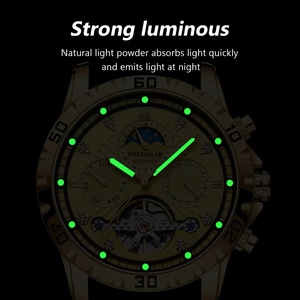 POEDAGAR Luxury Automatic Mechanical <b>Watch</b> Hollow Tourbillon Stainless Steel Men <b>Watches</b> Waterproof Luminous Date Week Men <b>Watch</b> - Product Image 5