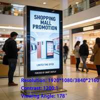 Kiosco con Pantalla Táctil LCD de 55 Pulgadas, Android/Windows, Reproductor de Publicidad, Ultra Delgado, para Interiores, Señalización Digital