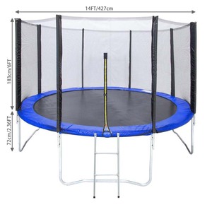 Trampolino Circolare Pieghevole Mega Super Blu Ecologico All'ingrosso con <span class=keywords><strong>Tappeto</strong></span> da Salto Rete di Sicurezza e Schiuma Durevole <span class=keywords><strong>per</strong></span> <span class=keywords><strong>Fitness</strong></span> <span class=keywords><strong>per</strong></span> Ragazzi e Ragazze - Product Image 5