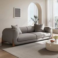Ensemble de canapés neufs avec accoudoirs, design unique, mobilier de salon, prix abordable, confortable, tissu en polaire berbère, blanc crème, en vente