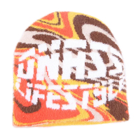 Bonnet en acrylique brodé en jacquard, bonnet chaud d'hiver, bonnet design à la mode, bonnet chaud d'automne et d'hiver, vente en gros