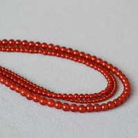 Glace Transparent Rouge Agate Véritable Pierre Perlée Simple Élégant Femme Collier Clavicule Chaîne En Gros