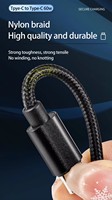 Câble de données de charge rapide 3M en nylon tressé Type-C vers Type-C 60W pour Iphone/Samsung/Huawei/Xiaomi pour ordinateur