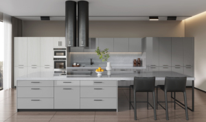Meubles <span class=keywords><strong>de</strong></span> <span class=keywords><strong>cuisine</strong></span> modulaires <span class=keywords><strong>de</strong></span> taille américaine, construction en contreplaqué, style moderne minimaliste, glissières <span class=keywords><strong>de</strong></span> <span class=keywords><strong>tiroirs</strong></span>, charnières, armoires basses <span class=keywords><strong>de</strong></span> haute qualité - Product Image 6