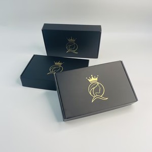 Boîtes d'expédition noires personnalisées avec logo de marque imprimé pour accessoires vestimentaires, emballages postaux en carton – Fournisseur d'usine - Product Image 3