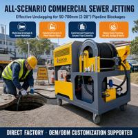 Nettoyeur de canalisations à essence personnalisable, service OEM ODM, nettoyeur haute pression 200 bars pour entrepreneurs en drainage, commandes en gros