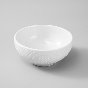 Customized Embossed White Porcelain Tableware <b>Set</b>, logo Picture, Flat Plate, Shallow Plate, Rice Bowl and <b>Cup</b> <b>Set</b> - Product Image 4