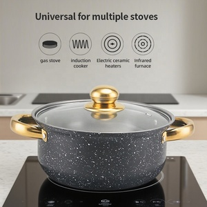 Tùy Chỉnh 6 Miếng Thép Không Gỉ Nồi Và Chảo Nấu Ăn Nồi Đặt Cảm Ứng Nồi Không Dính <span class=keywords><strong>Pan</strong></span> Bộ Đồ Nấu Nướng - Product Image 2