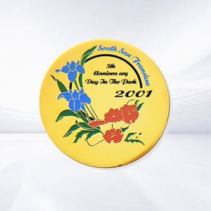 Cá nhân thiết kế dập nổi Matte Vàng nút phù hiệu phong cách hiện đại kim loại badg - Product Image 2