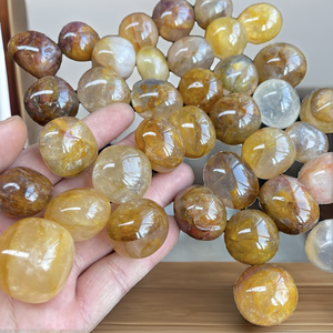 Wholesale Fanshixuan Natural Healing Fluorite Agate Palm Stone Crafts Polished Fashion Trend Home Decor Gift <b>Crystal</b> Ornaments - Product Image 2
