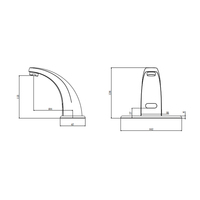 Robinet intelligent sans contact à capteur automatique pour lavabo commercial moderne, finition cuivre chromé, céramique, pour salle de bain et chambre à coucher - Meilleures ventes