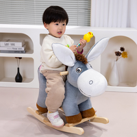 Nouvelle chaise berçante pour animaux 2025, adorable chaise berçante gris âne pour enfants
