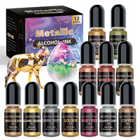 Pigment liquide inorganique en oxyde de fer métallique cristallin 12 couleurs 5ML, directement de l'usine OSBANG, pour revêtement en résine époxy