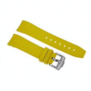 Bracelet de montre SKX007 en caoutchouc vulcanisé jaune de haute qualité, avec trous de 1,8 mm et 2,5 mm, largeur de 22 mm, bracelet premium pour montres - Product Image 2