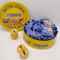 Biscuits en gros en boîte, sablés croustillants au jaune d'œuf, saveur beurre et amande, avec marque privée OEM