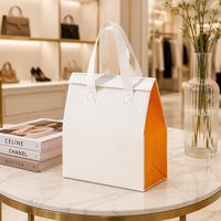 Sac isotherme de luxe jetable en non-tissé, couleurs contrastées, durable, isolé, imperméable, pour livraison chaude ou froide, vente en gros
