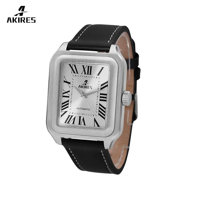 New Rectangle Automatic Watch Custom Logo Brand Men Style Stylish Watches Stainless Steel Waterproof Sport Mechanical Watch