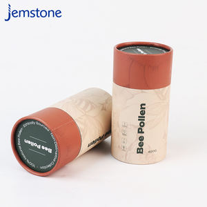 Emballage en tube de papier pour poudre libre cosmétique en carton écologique de qualité alimentaire personnalisé 400G, pollen d'abeille, avec tamis - Product Image 3