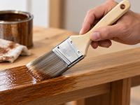 Pinceau décoratif personnalisé, filaments effilés avec manche en bois, pinceau de peinture OEM de haute qualité fabriqué en usine