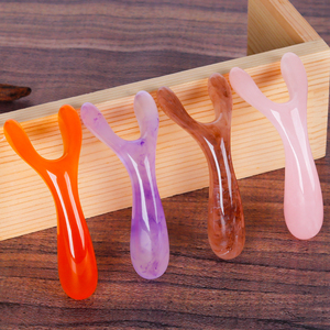 Massage du <span class=keywords><strong>nez</strong></span> en résine Lifting du visage <span class=keywords><strong>Gua</strong></span> <span class=keywords><strong>sha</strong></span> Tendon Méridien Bâton Agate rose Outil de massage grattoir à <span class=keywords><strong>nez</strong></span> à deux angles en forme de Y - Product Image 5
