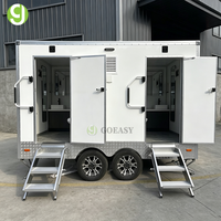 Remorque de toilettes mobiles de luxe Goeasy Outdoor, 2 cabines, pour extérieur