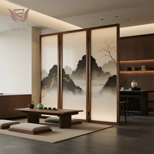 Demea Nhà Máy Tùy Chỉnh Đơn Giản Phòng Khách Phân Vùng Màn Hình Cửa Cửa Sổ Lưới Tản Nhiệt Ánh Sáng Sang Trọng Bằng Gỗ Màn Hình Cửa Cửa Sổ - Product Image 1