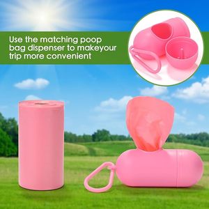 Pink <b>Lavender</b> Scented Cat Poop <b>Bags</b> with Tie Closure and Paw Print - Product Image 6