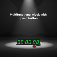 Reloj de Pared LED Programable CHEETIE CP13B de Color Verde con Pantalla Grande de Horas, Minutos y Segundos, Temporizador Digital de Cuenta Regresiva de Aluminio para Escritorio