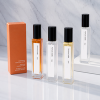 Flacons de parfum vides en verre transparent carrés et ronds de 3 ml, 5 ml, 10 ml avec logo personnalisé, vaporisateurs de voyage, échantillons de parfum avec boîte personnalisée