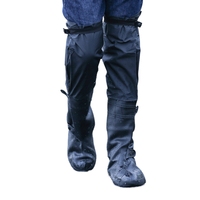 Couvre-bottes de pluie imperméable pour l'équitation à l'extérieur Couvre-chaussures épaissi résistant à l'usure Bottes de pluie à tube haut