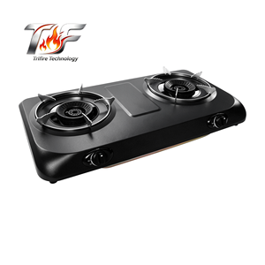 トリファイヤー ベストセラー 東南アジア向け ビルトイン2バーナー 4.5KW ハイパワー ブラックステンレス鋼 LPG/天然ガス ポータブルガスコンロ - Product Image 1